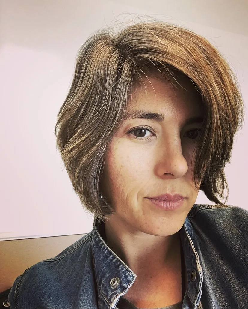 Tips for growing out your grey hair: consider getting highlights!