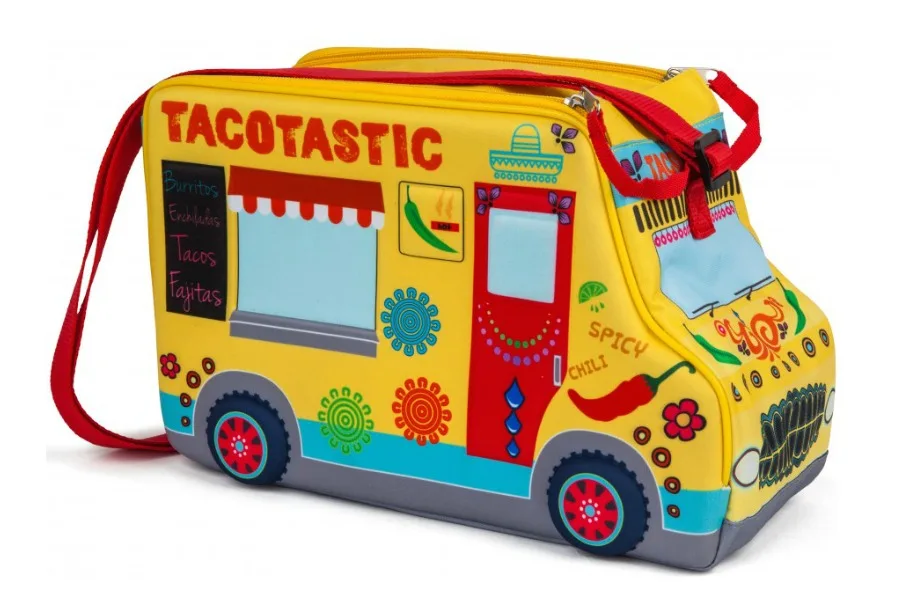 We need this taco truck lunch bag! Maybe even just to wear as a handbag
