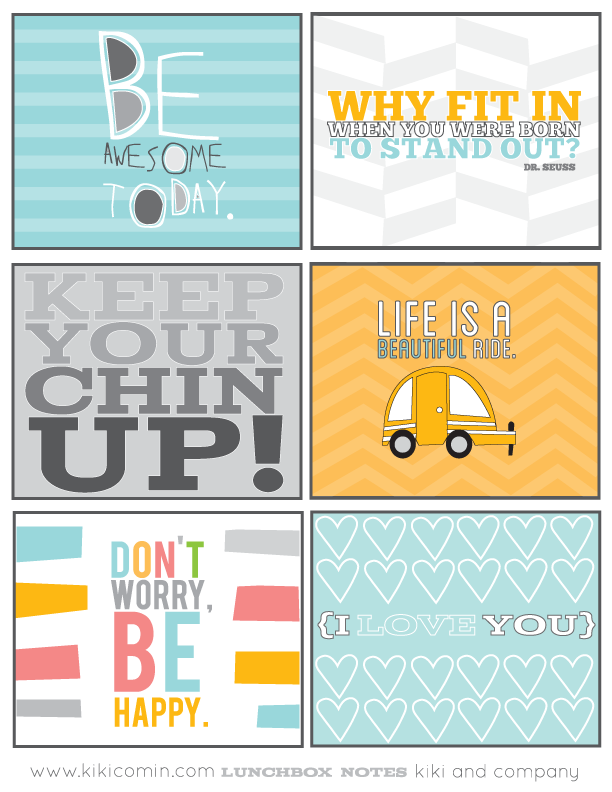 Free printable motivational lunch notes for kids, especially tweens and older kids | kiki & co for whipperberry 