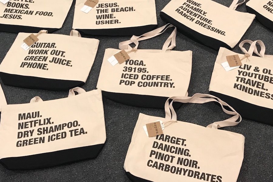 Coolest personalized gifts: What do you care about? This personalized tote bag tells it all.
