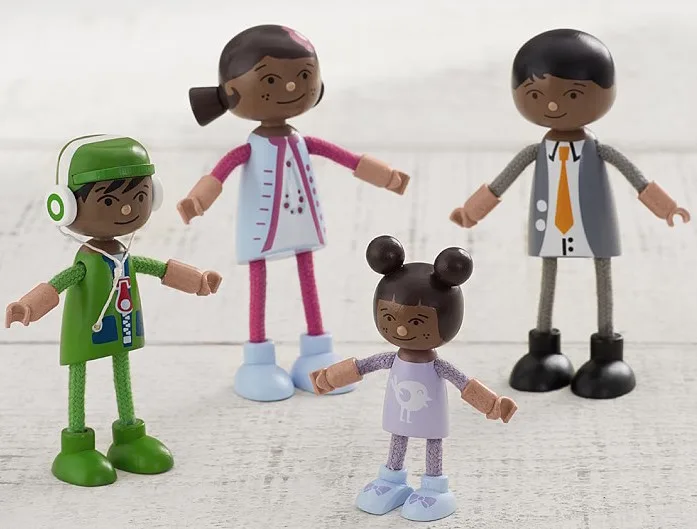 Diverse dollhouse dolls