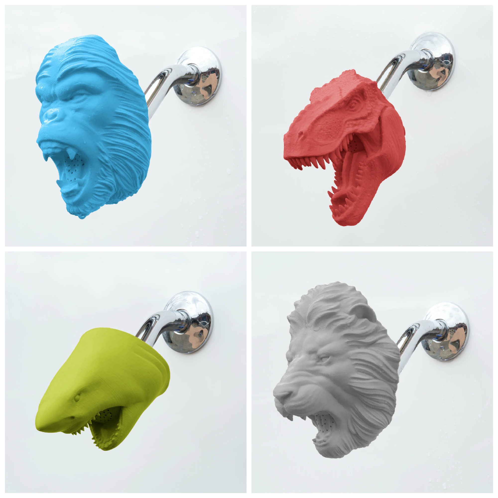 Get wild with Zooheads shower heads! They may actually get your kids excited to take a shower for a change.