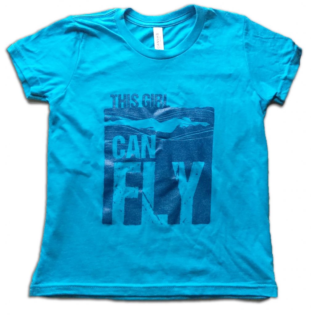 Strong athletic girls' t-shirts: This Girl Can Fly swimmers shirt Strong athletic girls' t-shirts: This Girl Can Fly swimmers shirt