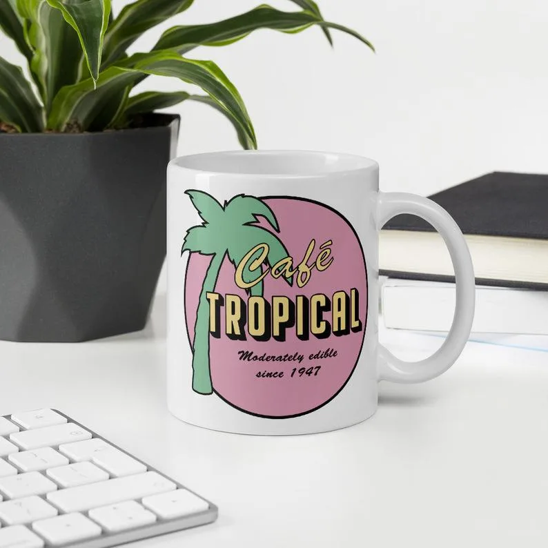 Get your Schitt's Creek fan a mug covered in Moira's colorful wigs from Salty Said Sweetly at Teepublic