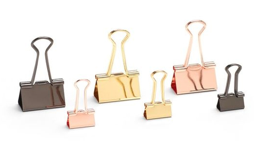 Metallic Binder Clip Set | Cool metallic school supplies | back to school shopping 2017