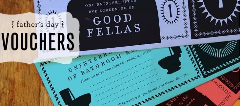 2 great DIY Father's Day ideas, including the best printable Father's Day coupons we've seen