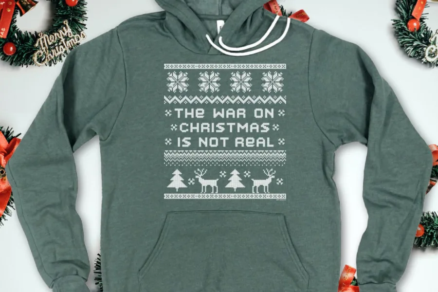 Love the "War on Christmas is Not Real" hoodies, mugs and masks at Tiny Werewolves