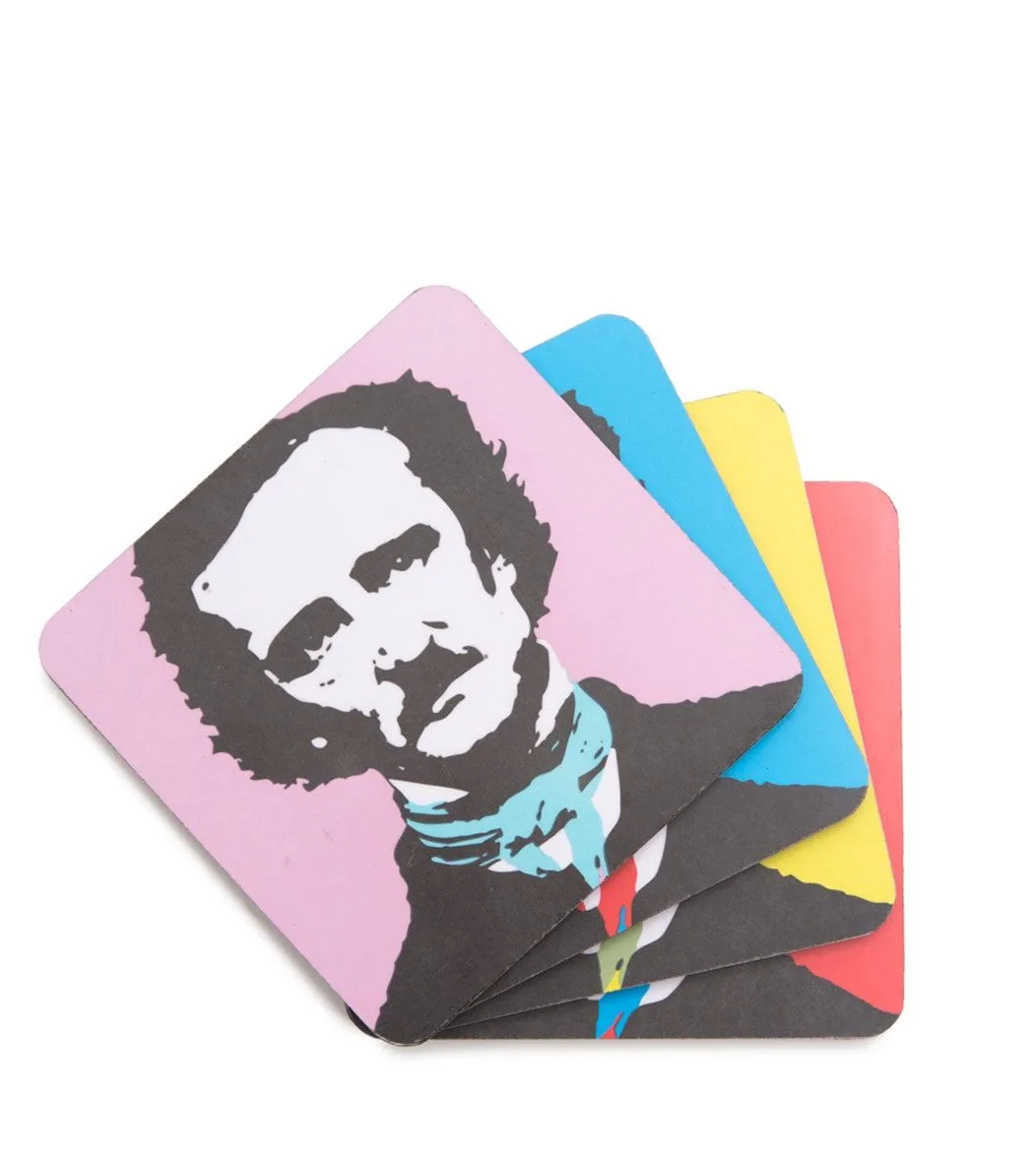 Pop Edgar Allen Poe Coaster Set : Father's Day gifts under $15