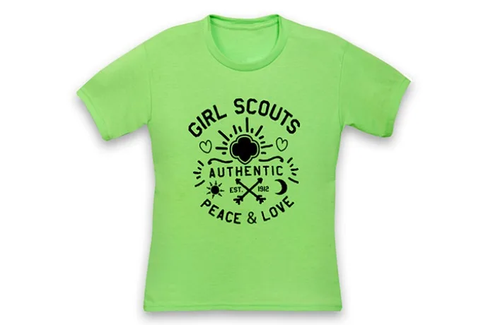 Girl Scouts authentic peace and love tee