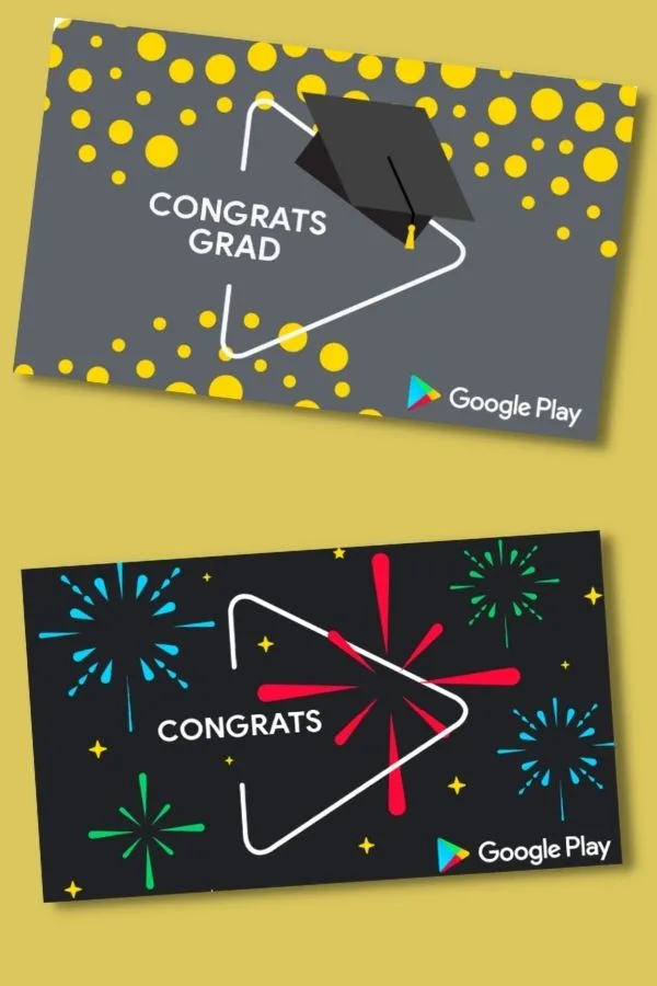 Google Play graduation gift cards can be sent directly from Paypal to your favorite graduate