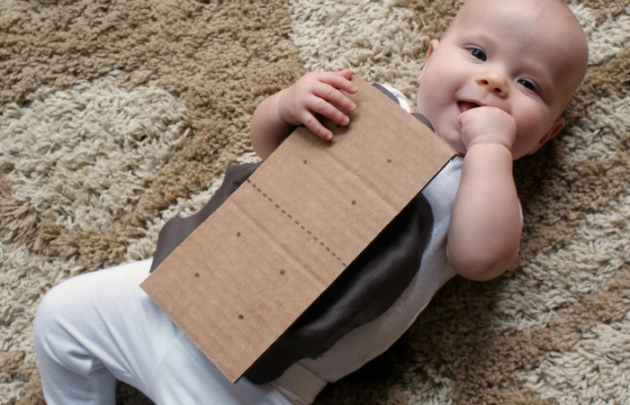 Baby Halloween costumes from onesies: S'Mores Baby Costume by Nerdy Mama