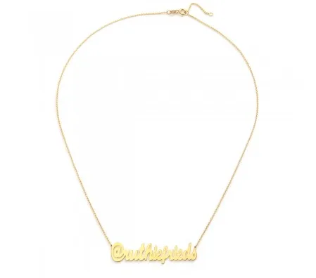 Custom jewelry for mom : personalized @ necklace at Charm & Chain