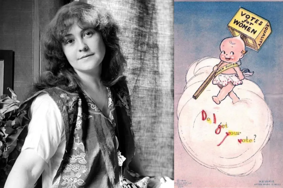 Untold women's history month stories to share with your kids: Rose O'Neil, editorial cartoonist, kewpie creator, and women's suffrage advocate