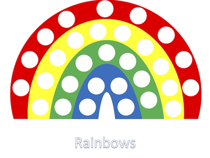 Educational activities for preschoolers: Rainbow matching at Engaging Toddler Activities