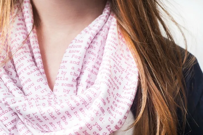 Litographs custom scarves and tees make a great gift for a book lover