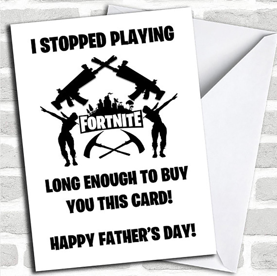 Funny Father’s Day Cards: Stopped Playing Fortnite Card from Honeymoon Print