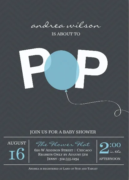 Cool baby shower invitations -she's gonna pop - minted