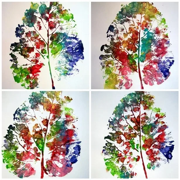 Leaf Rubbing DIY Craft for Kids with some neat variations