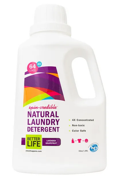 Natural laundry detergent from Better Life that's so amazing, we forgive the punny name.