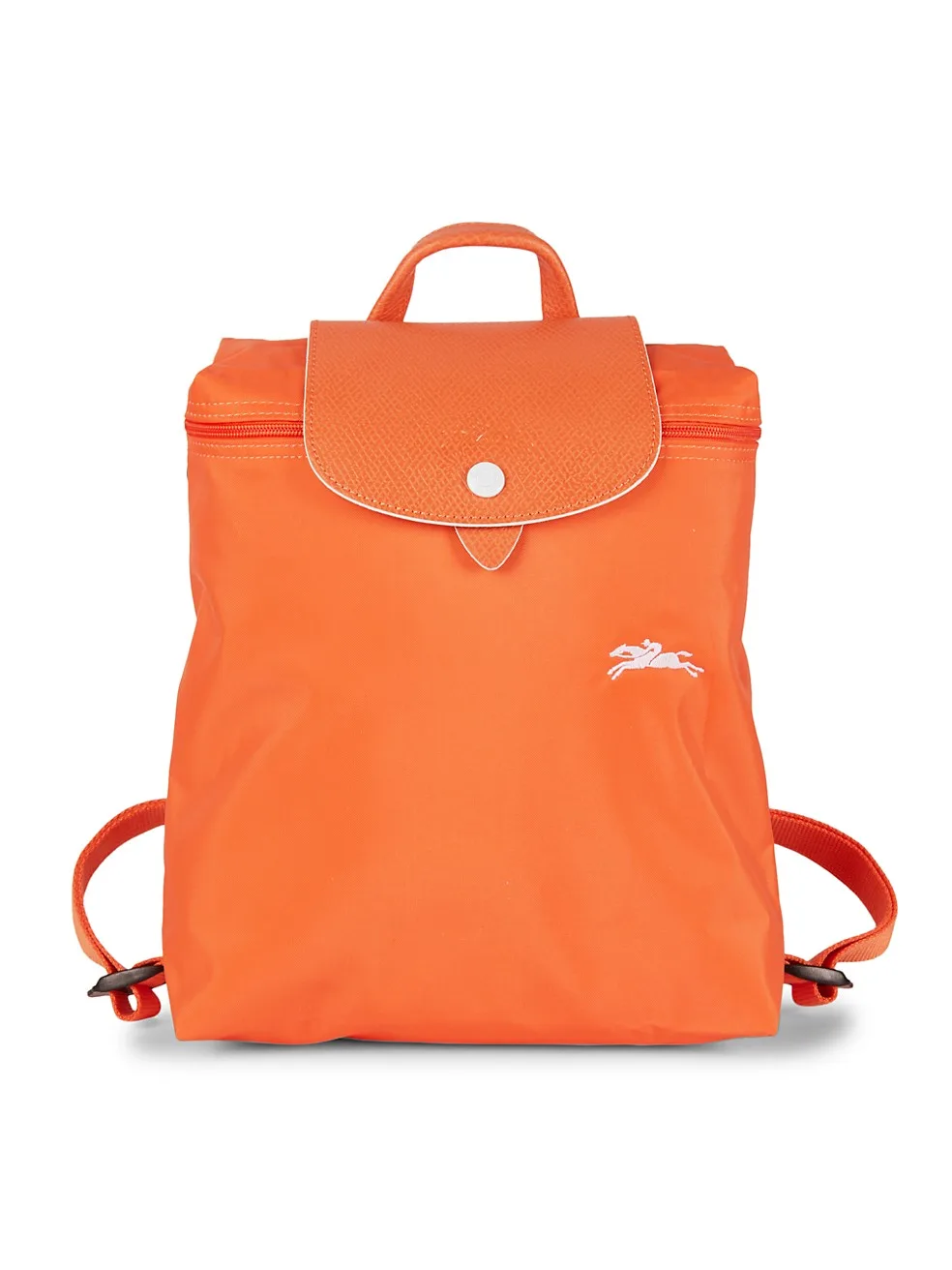 Cute summer backpacks:Longchamps Le Pliage folded backpack in a sunny orange