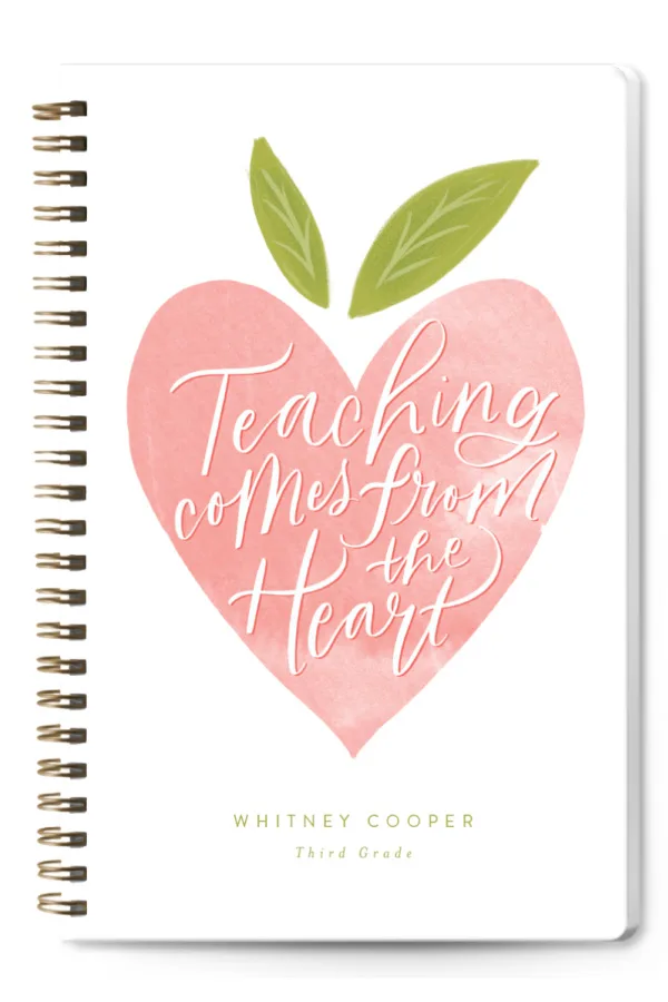 Meaningful gifts for teachers: A personalized notebook from Minted helps them stay organized, jot down ideas, and find continued inspiration