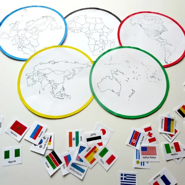 Olympics crafts for kids: Medal podium photo booth at Apartment Therapy