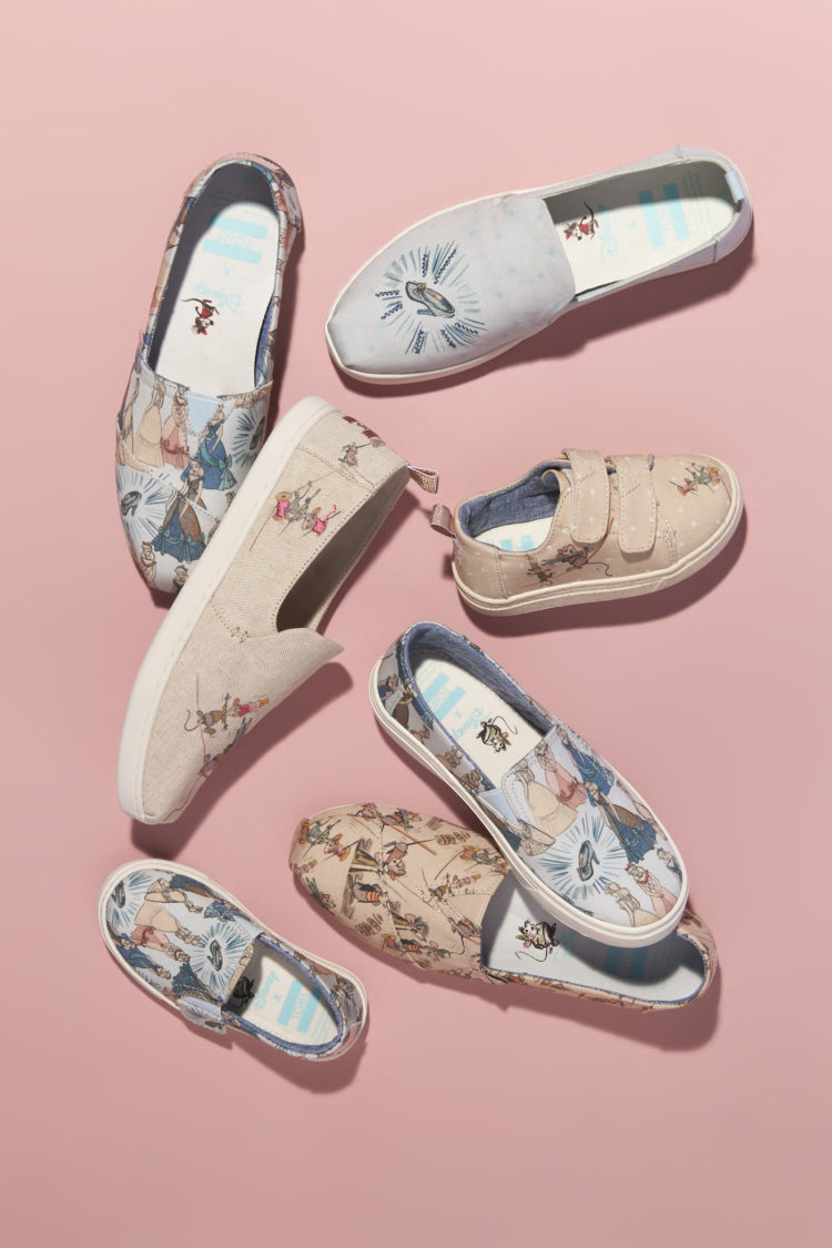 The new TOMS x Disney shoe collection launches in June.