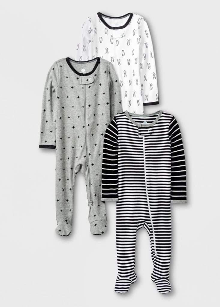 New mom favorite: Cloud Island baby pjs zip instead of snap, and so affordable