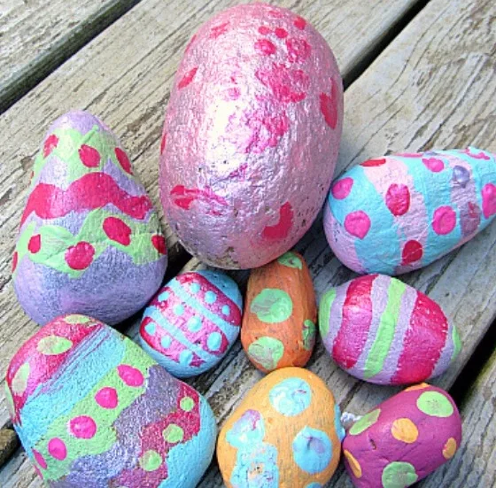 Make Easter special for kids with painted rocks craft from No Time for Flashcards