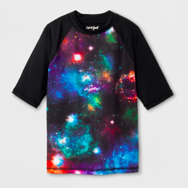 Rash guards with UPF: Galaxy print rash guard with UPF | Target