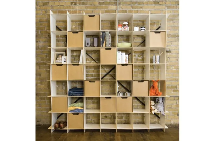 Affordable modern shelving and storage bins from Sprout Kids