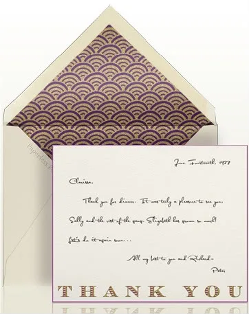 Paperless Post gets thank you notes. Emily Post rejoices.