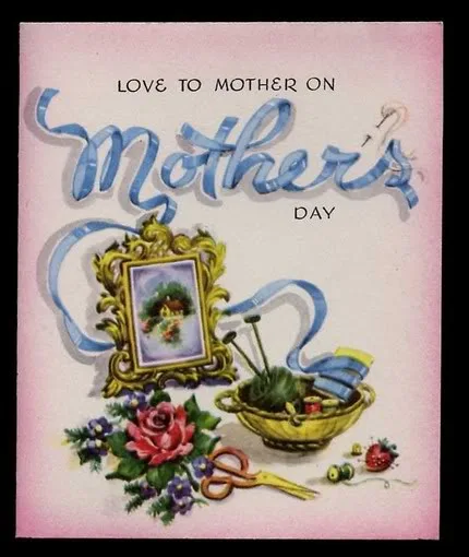 Cheap and easy Mother's Day gift idea - vintage cards as artwork