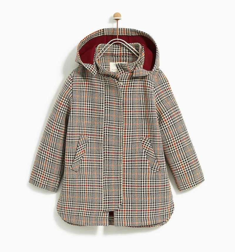 Winter coats for girls: Boxy tweed at Zara