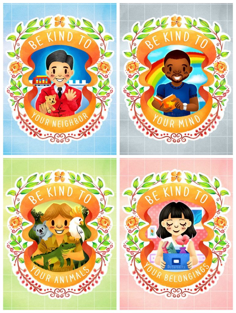 Be Kind Stickers from Star Salts feature non-traditional icons of kindness | mompicksprod.wpengine.com