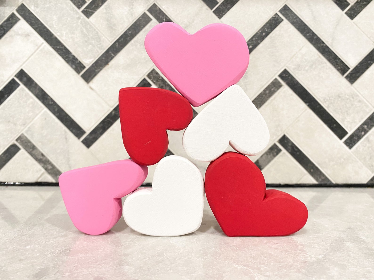 Valentine's Day gifts for babies: Stacking hearts at Little Ones Wood Co.