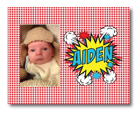 Personalized picture frames with extra pop (and pow and kaboom)