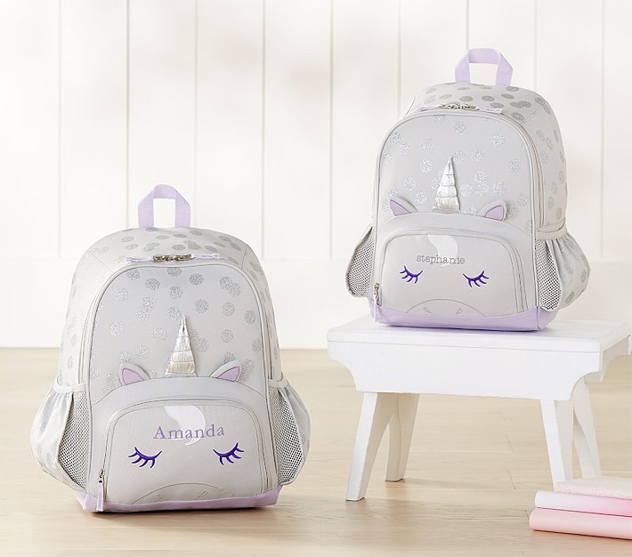 Personalized unicorn backpacks from PBK | Cool Mom Picks back to school shopping guide