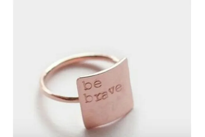 Be Brave customizeable ring by FashionABLE