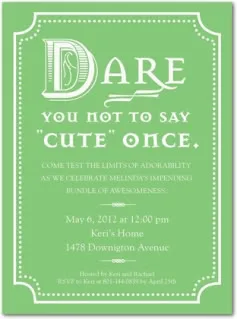 Baby shower invitations get even cooler.