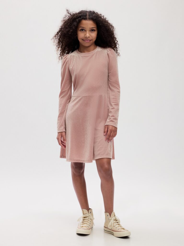 girls velvet skater dress from the gap: an affordable, lovely flower girl dress that she can wear again