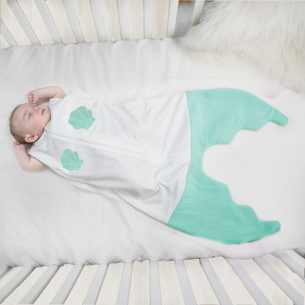 Mermaid baby sleep sacks from Blankie Tails | cool mom picks