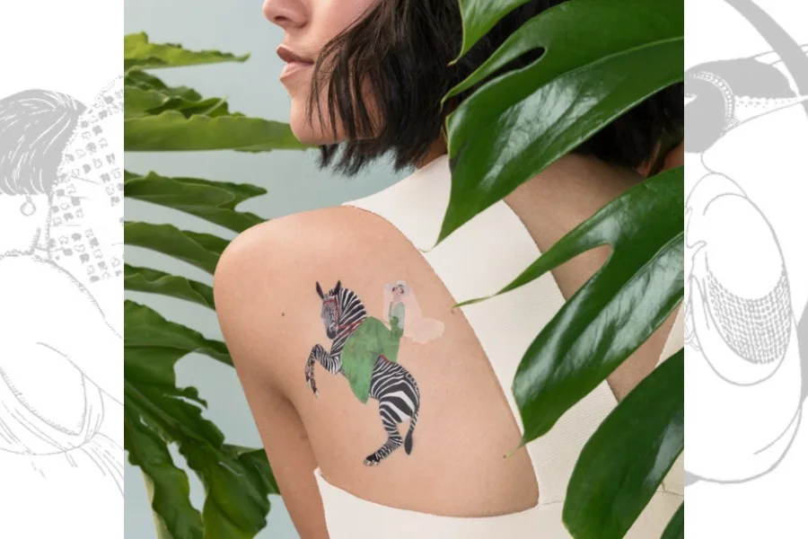 Tattly's new Vintage Vogue illustration temporary tattoos: Hotsy totsy!