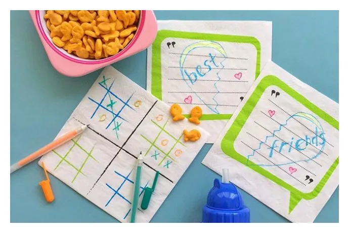 Napkids school lunch napkins make lunch hour so much fun.