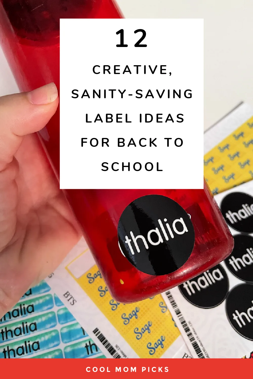 Tips for personalized labels: Set aside a lot of time and let your kids design their own using Mabel's Labels fun design tool (sponsor)