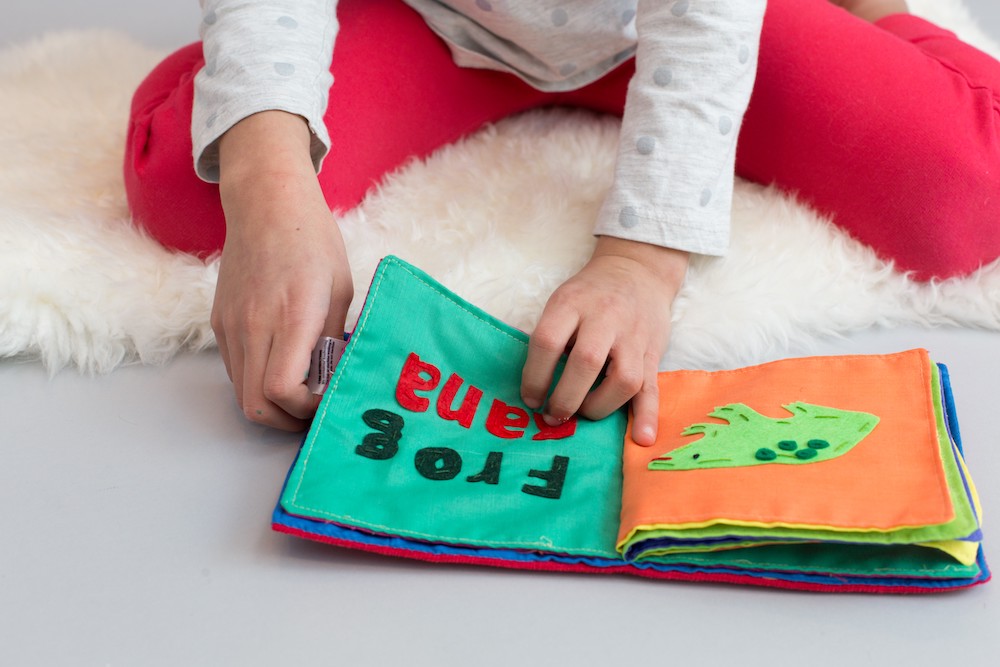 Meaningful gifts for kids: Spanish-English handmade soft book from To the Market