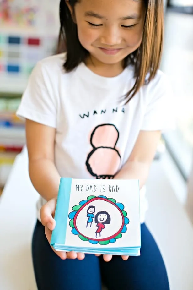 Create an entire booklet for dad using this template from Hello Wonderful