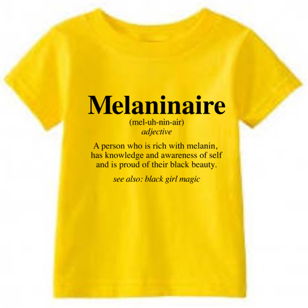Melaninnaire t-shrit for kids from Yaya & Quinn