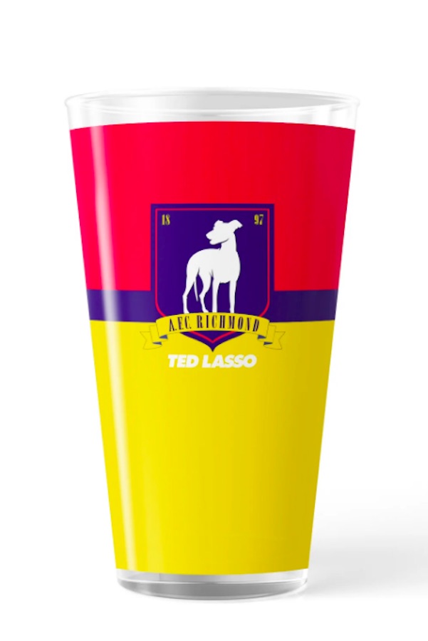 The coolest Ted Lasso gifts: Ted Lasso pint glass from Warner Bros. shop