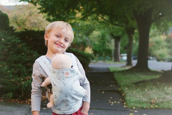 Baby wearing is for kids too! Especially with doll carriers this awesome.